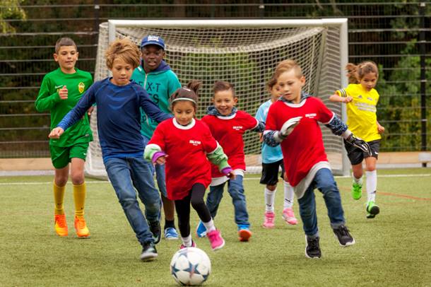 kids playing soccer
